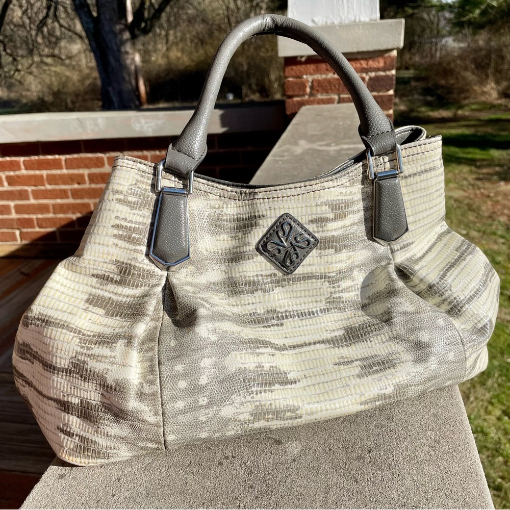 Vera Wang faux snakeskin shoulder bag